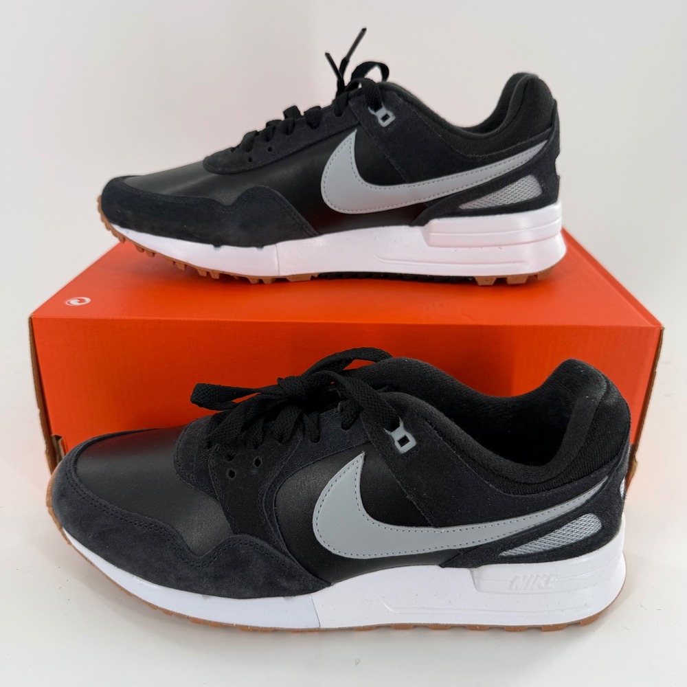 Nike Air Pegasus 89 G Black Wolf Grey White Golf Shoes FJ2245-004 Mens 7.5